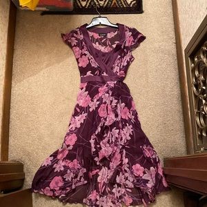 bebe Purple and Pink Asymmetrical Dress
